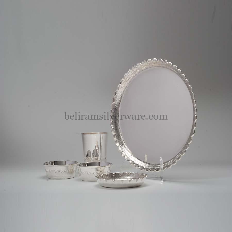 A Great Medley of Chandi Thali - Beliram Silverware