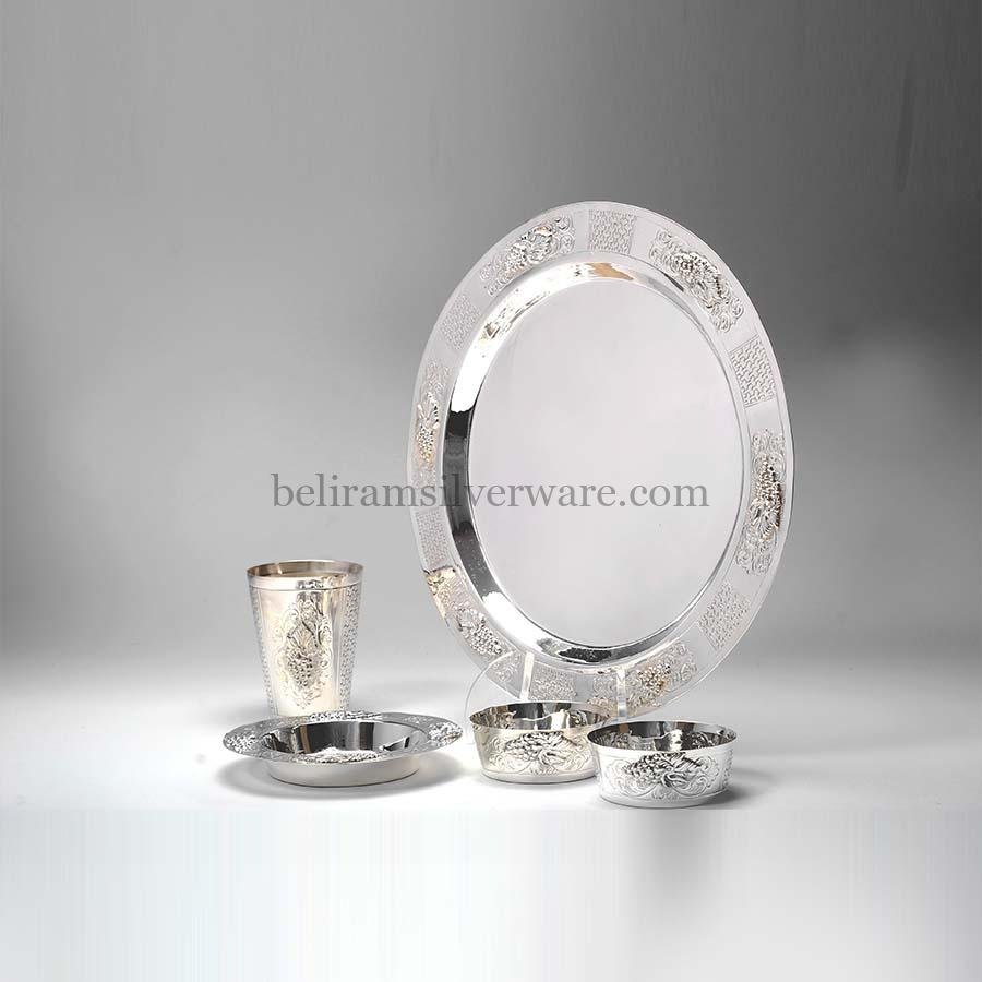 A Great Medley of Chandi Thali - Beliram Silverware