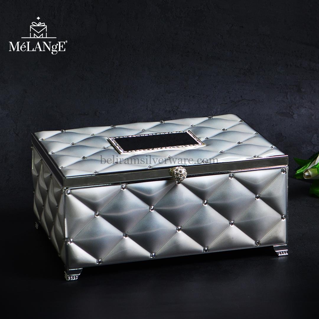 Tufted Design Silver Box